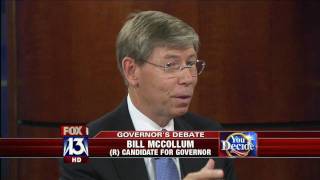 Part 2- Bill McCollum vs. Rick Scott Florida Gubernatorial Debate