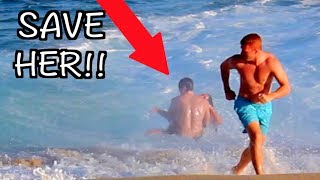 TOURISTS CAUGHT IN BIG WAVES!! Mexico Vlog #1 | JOOGSQUAD PPJT