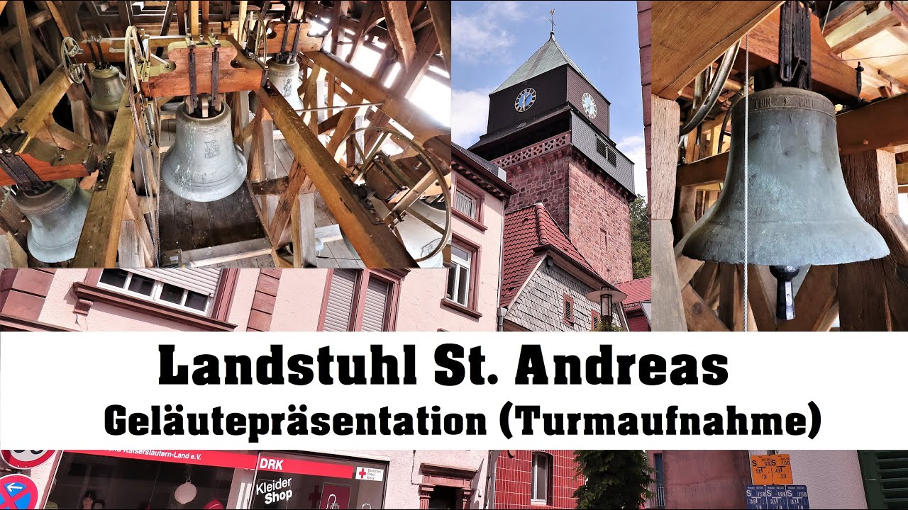 Landstuhl, St. Andreas, Geläutepräsentation (Turmaufnahme)