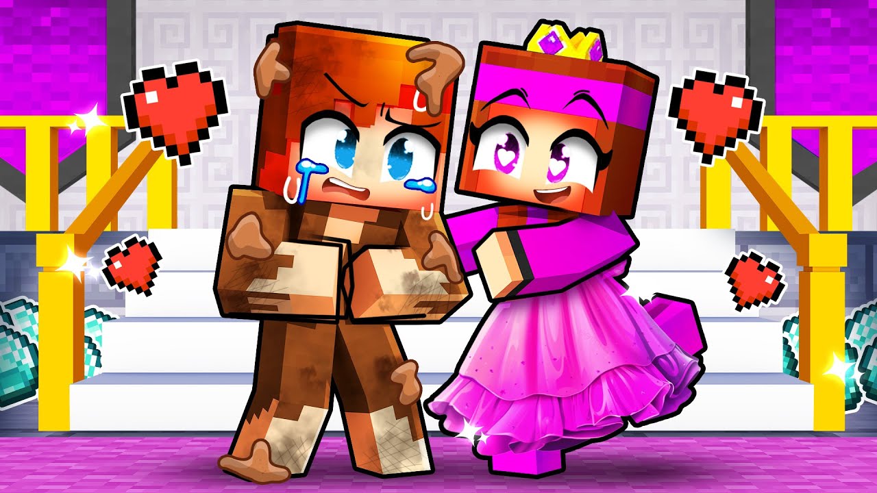 Невозможная любовь между БЕДНОЙ и БОГАТОЙ принцессой в Minecraft!