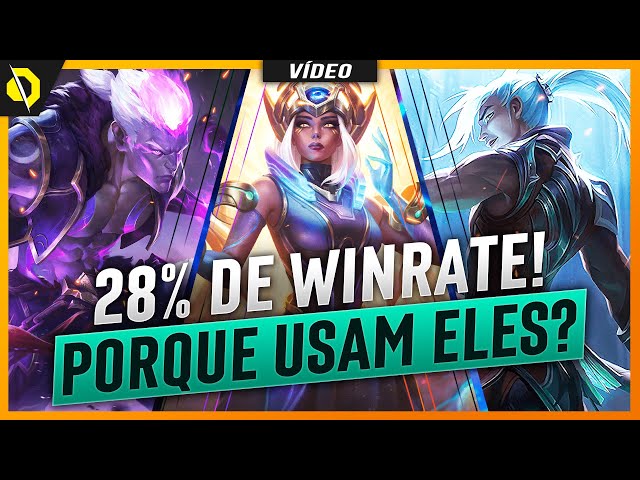 4 CAMPEÕES COM ALTO WIN RATE E BAIXO PICK RATE - LEAGUE OF LEGENDS