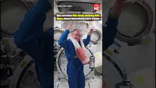 NASA astronaut Mike Fincke performs Bihu dance aboard International Space Station