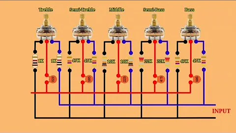 5 band equalizer circuit diagram #electrician electric​ #amplifier​