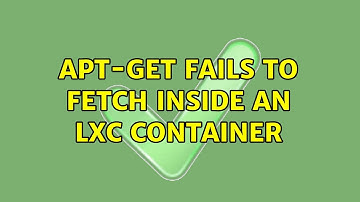 Ubuntu: Apt-get fails to fetch inside an LXC container