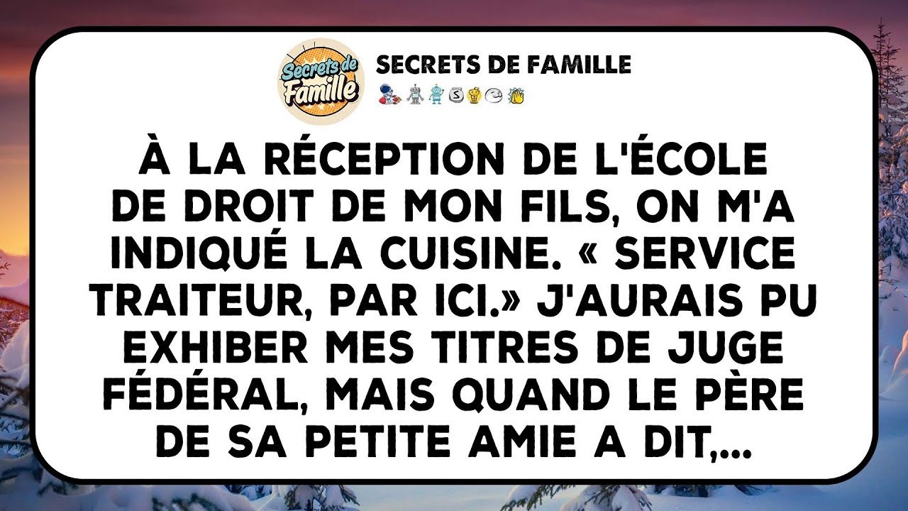 Prise Pour Une Employée À La Fac De Droit De Mon Fils, Jusqu'à Ce Que Mon Nom Soit Prononcé.