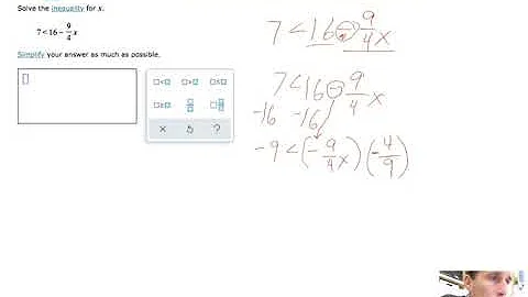 Solving a two step linear inequality with a fractional coefficient