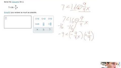 Solving a two step linear inequality with a fractional coefficient