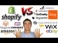 Shopify vs Woocommerce vs SquareSpace vs Wix vs Amazon vs Bigcommerce vs Etsy vs BigCartel + More