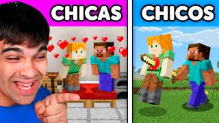 Probando Memes de CHICAS vs CHICOS en Minecraft!