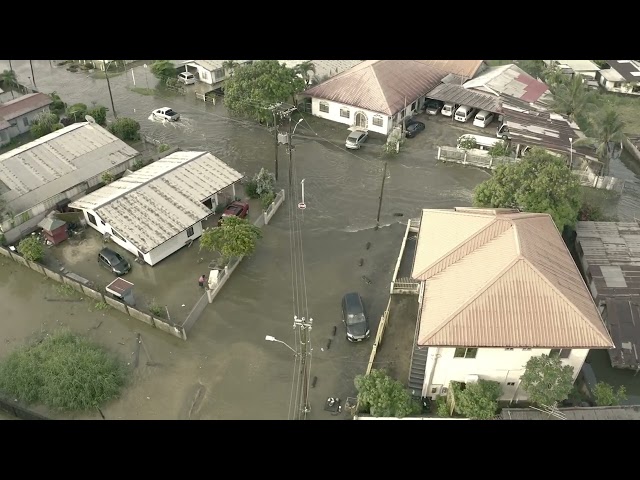 Doewatrastraat Onderwater | Drone Shots | Suriname Today