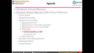 Virtual Memori - Replacement Policy - Clock policy 1 bit