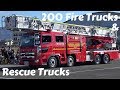 200 FIRE & RESCUE TRUCKS | Lights and Sirens | Video for Kids