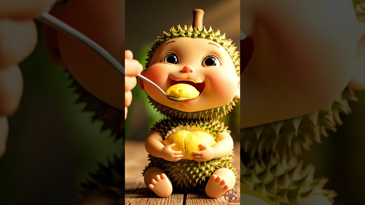 Durian Baby Gets Fed 🥄 | Funny Cute Fruit Animation
