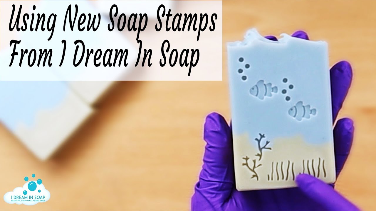 Making easy and fun cold process soap designs with NEW soap stamps