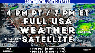 4pm PT/7pm ET USA Tue Feb 25 Latest Weather Satellite Video Animation - Daily Weather Tracking