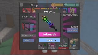 The new Prismatic godly. Heard its value is gonna be around 20 seers lol.  It looks like one of those cartoony rainbow UGC items what do y'all think  about it. A lot