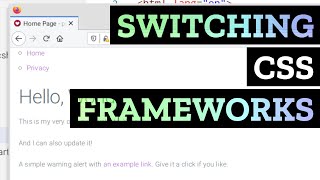 Switching a CSS Framework in ASP.NET