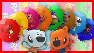 Разноцветные Сюрпризы 🎁 - Учим Цвета с Игрушками 🐻 Ми-Ми-Мишки. Учим Фрукты и Ягоды🍒