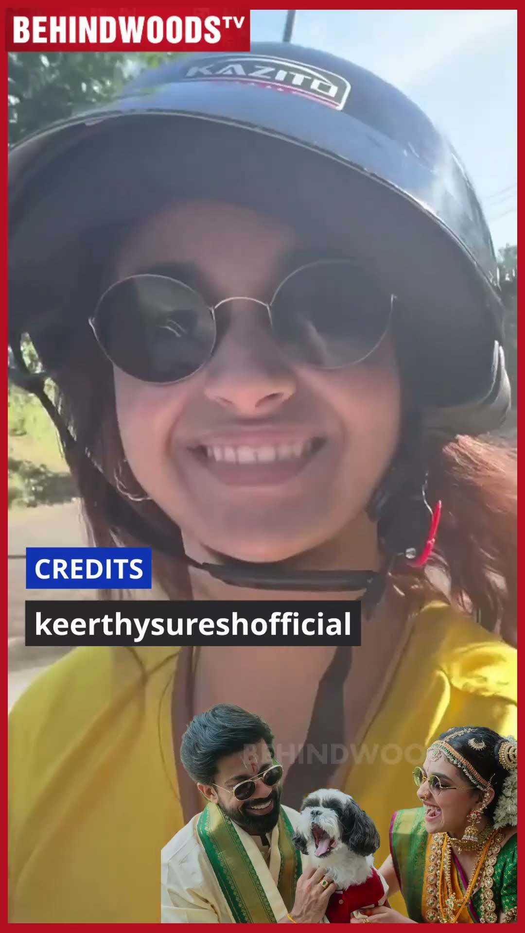Keerthy Suresh Fun Vaction Mode ? Bike-ல உட்காந்து ஊர் Full-ஆ சுத்திய Keerthy Suresh