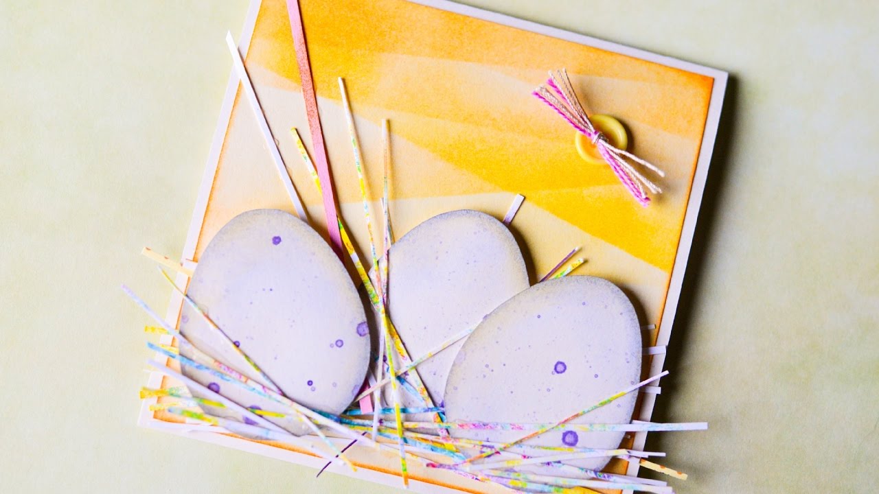 How to Make - Easter Card Eggs Inking Scrapbooking - Step by Step DIY ...
