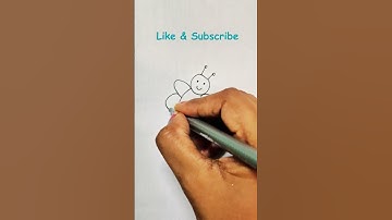 How to draw Honeybee in a minute #drawing #art #easydrawing #Honeybee #howto #simpledrawing