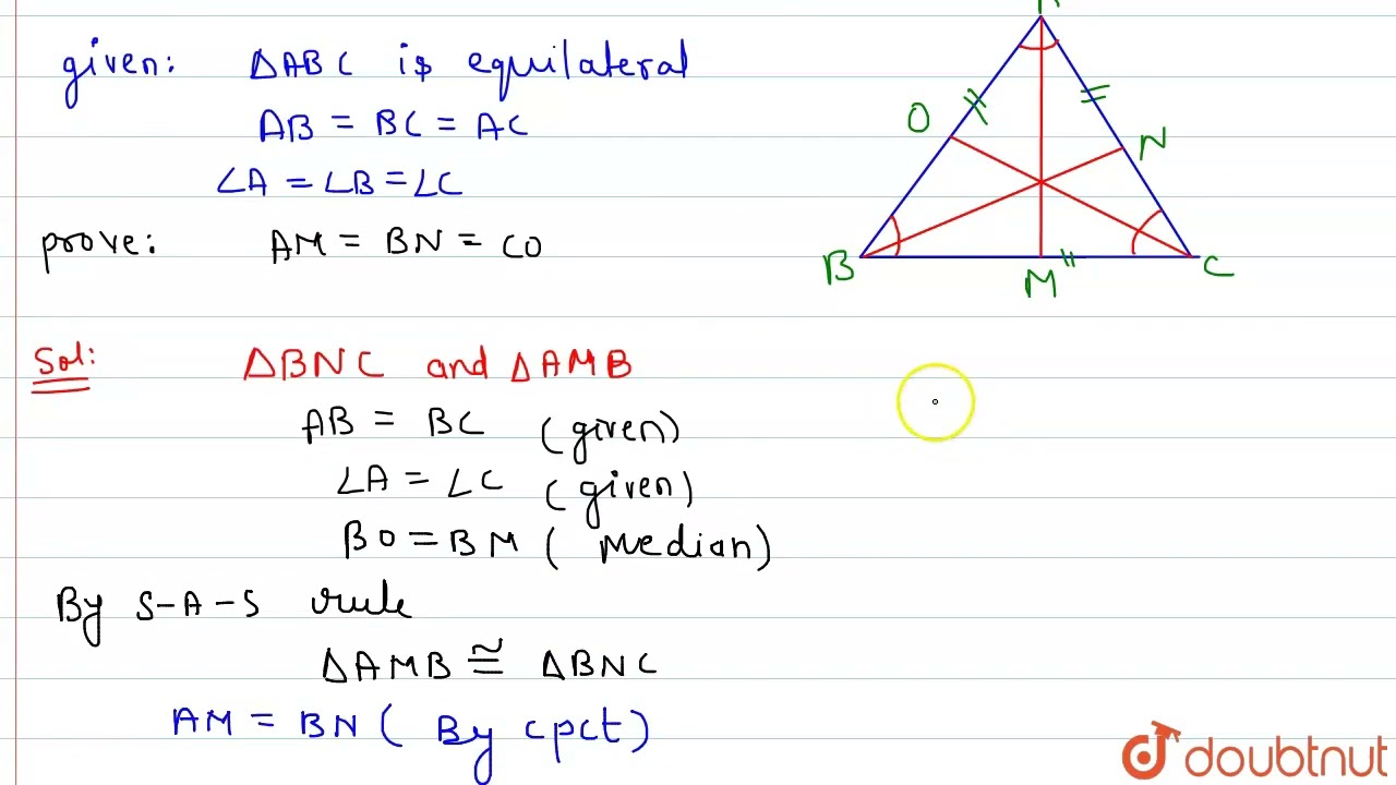Prove That The Medians r nof An Equilateral Triangle Are Equal 9 Prove That The Medians r nof An Equilateral Triangle Are Equal 9