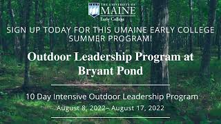 Outdoor Leadership Summer Course Video Ad