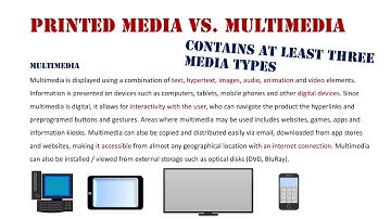Printed Media vs Multimedia
