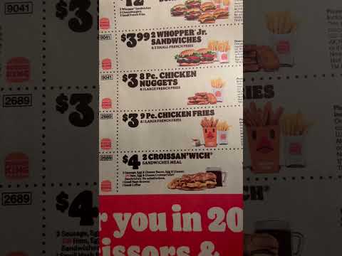 Burger King Mail in Coupons for 2022