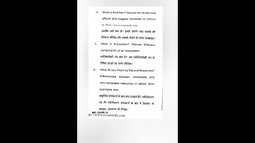 environmental studies bba and bca 1st semester #ccsu #paper2022 #bca