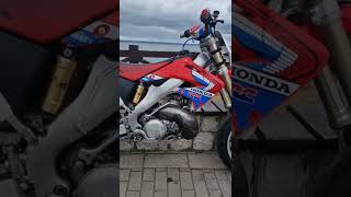 Honda Cr 250 Supermotard at beach Honda Cr 250 Supermotard at beach