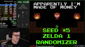 I did the Z1R Weekly against 13 racers! Zelda 1 Randomizer Seed #5 for SGL Practice