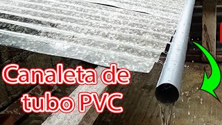 HAZ ESTA CANALETA CON TUBO DE PVC PARA CALAMINA