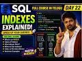 Day 22 – SQL Indexes Explained 🔥 | Speed Up Your Queries Fast (Telugu)