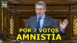 "AMNISTÍA por 7 votos" Feijóo a Sánchez