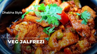 vegetable jalfrezi recipe - restaurant style | semi- dry veg jalfrezi curry | mix veg stir fry curry