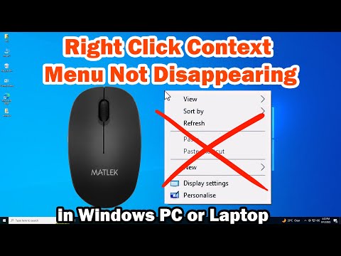 How to Fix Right Click Context Menu Not Disappearing in Windows PC or Laptop