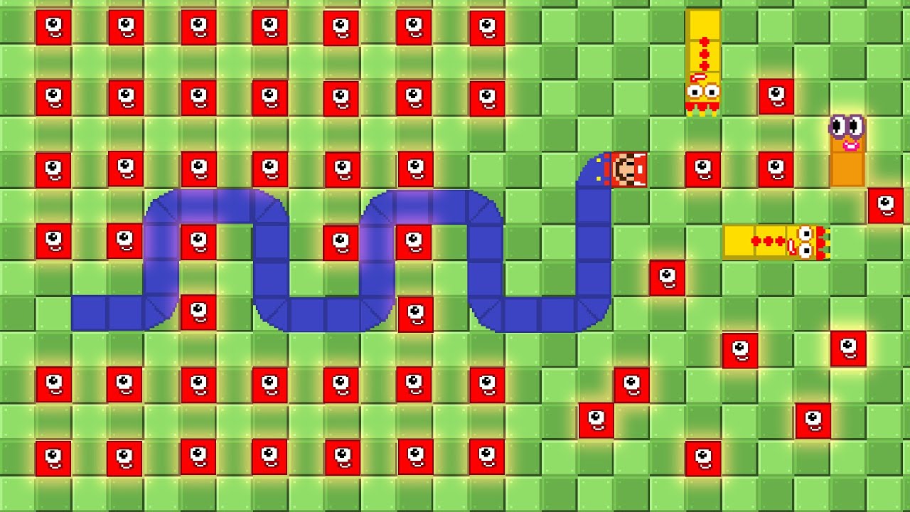 Numberblocks Sanke in the Mario Maze Mayhem