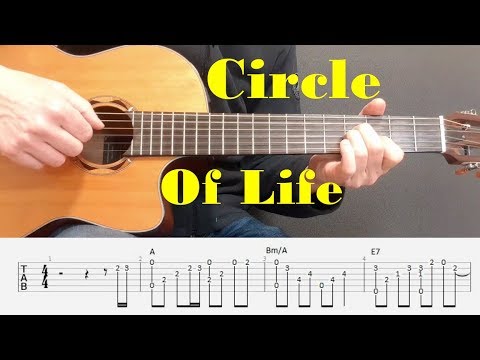 Circle Of Life/The Lion King - Elton John - Easy Fingerstyle guitar with tabs