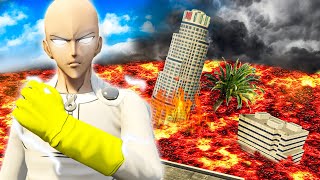 One Punch Man's GOD FORM causes LAVA TSUNAMI in GTA 5