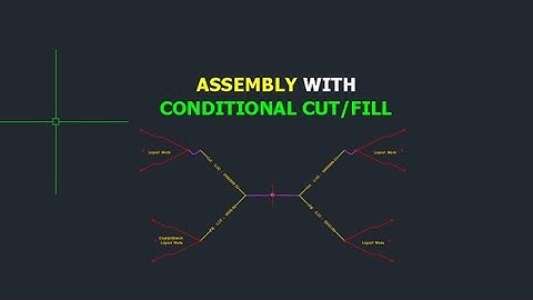 Assembly with Conditional Cut/fill Autocad Civil 3d
