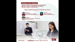 PROGRAM INFO SESSION | BS Accountancy, BS Accounting Information System, BS Mgt Accounting