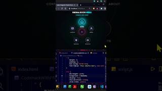 Circular Animation Menu using HTML CSS JAVASCRIPT 🤯🔥 #Shorts #html #css #coding #js
