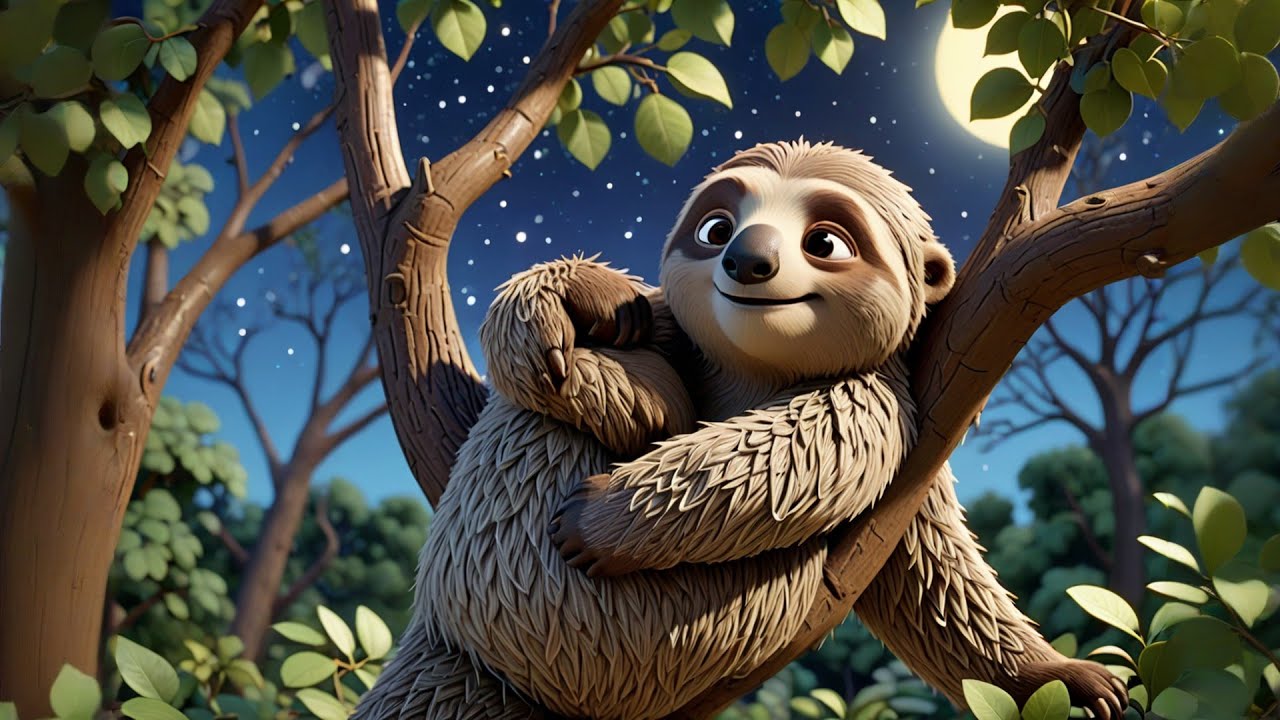 The Sleepy Sloth’s Lazy Lullaby 🦥🎶 | Soothing Kids Song | Preschool Relaxation Video