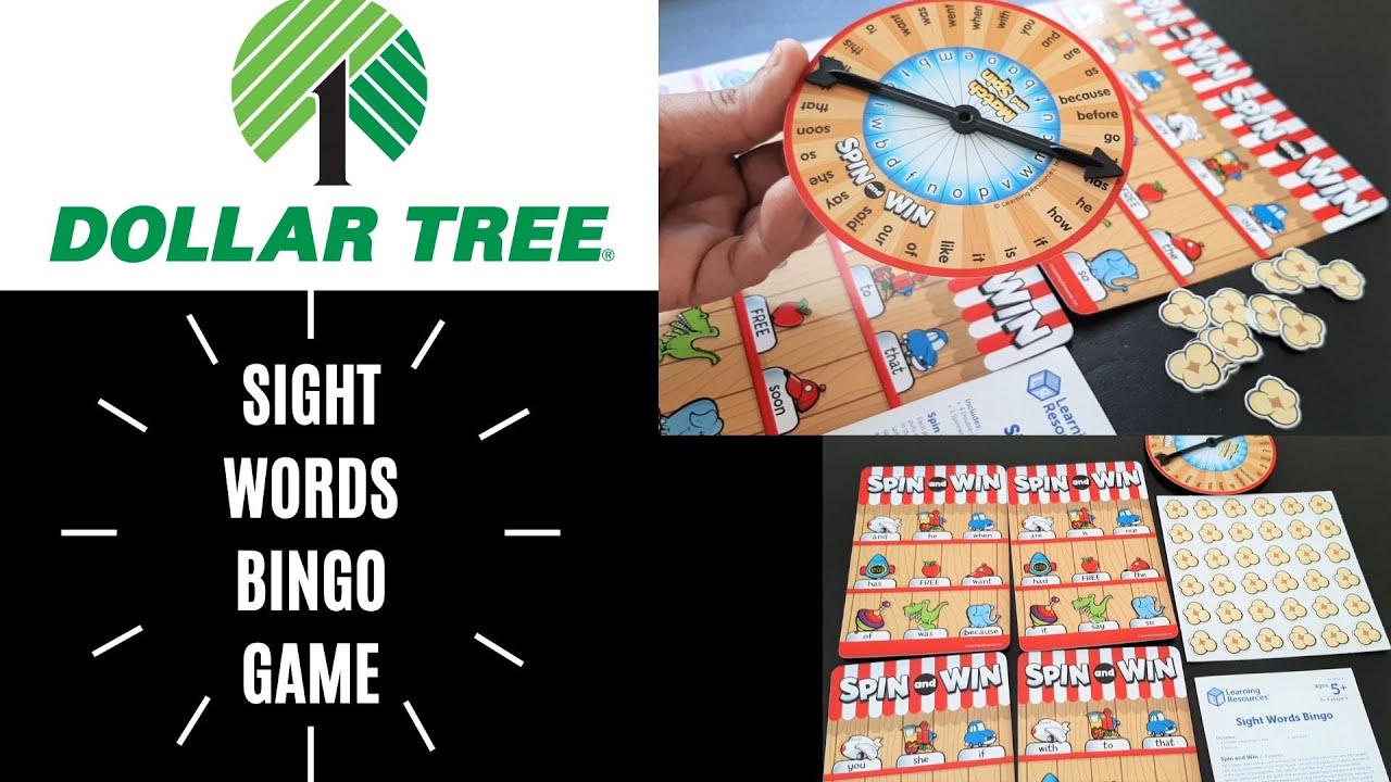 SIGHT WORDS BINGO GAME DOLLAR TREE YouTube SIGHT WORDS BINGO GAME DOLLAR TREE YouTube