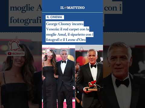 Video George Clooney incanta Venezia: il red carpet con la moglie Amal, il siparietto con i fotografi
