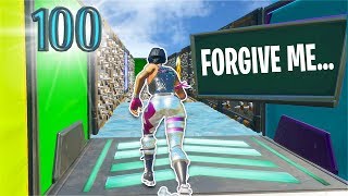 This 100 Level RAINBOW Deathrun is UNFORGIVEABLE... (Fortnite Creative)