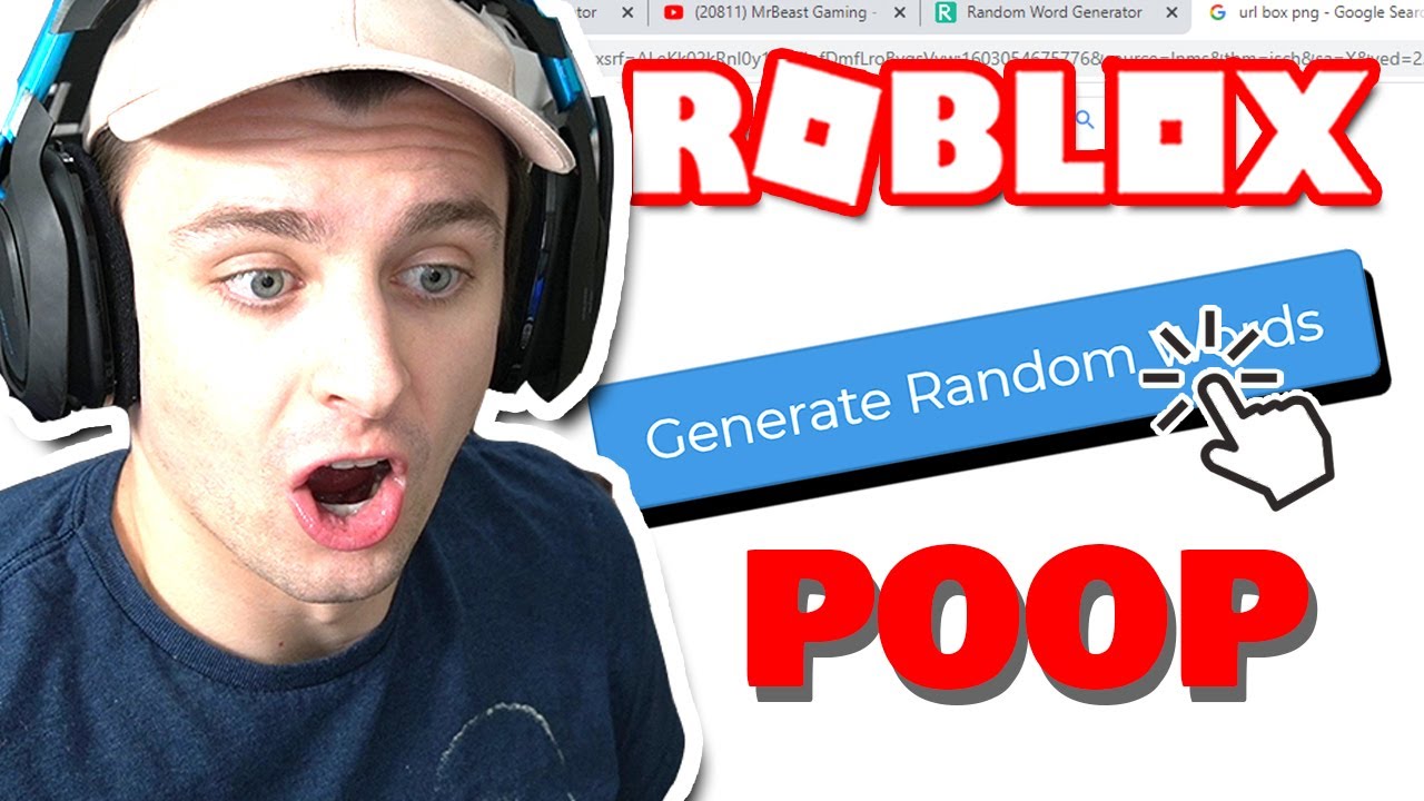 I Let A Random Word Generator Choose What Roblox Game I Play Youtube - random roblox account generator