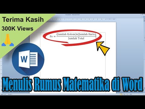 Video: Cara Menambahkan Formula Di Word