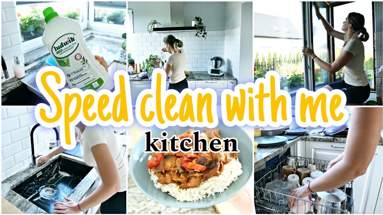 SPEED CLEAN WITH ME KITCHEN | DEEP CLEANING | CLEANING MOTIVATION ...